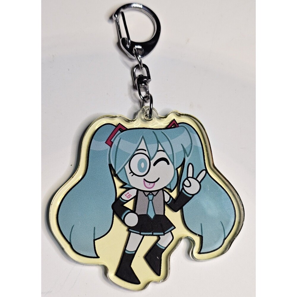 Hatsune Miku Chibi Acrylic Keychain Charm Kawaii Anime Vocaloid Bag Charm